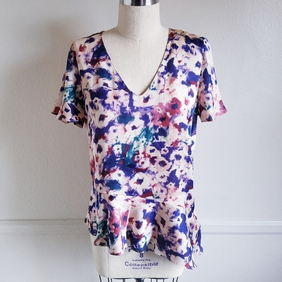 Ralph Lauren |‎ Peplum Print Top, size M - Picture 5 of 8